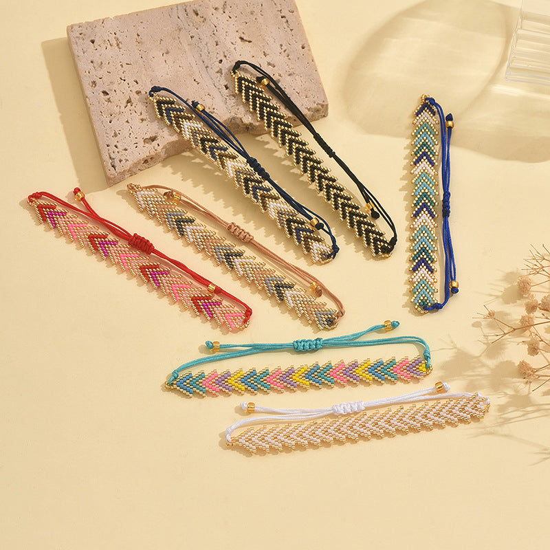 Vivid Weave | Handwoven Chevron Seed Bead Bracelet