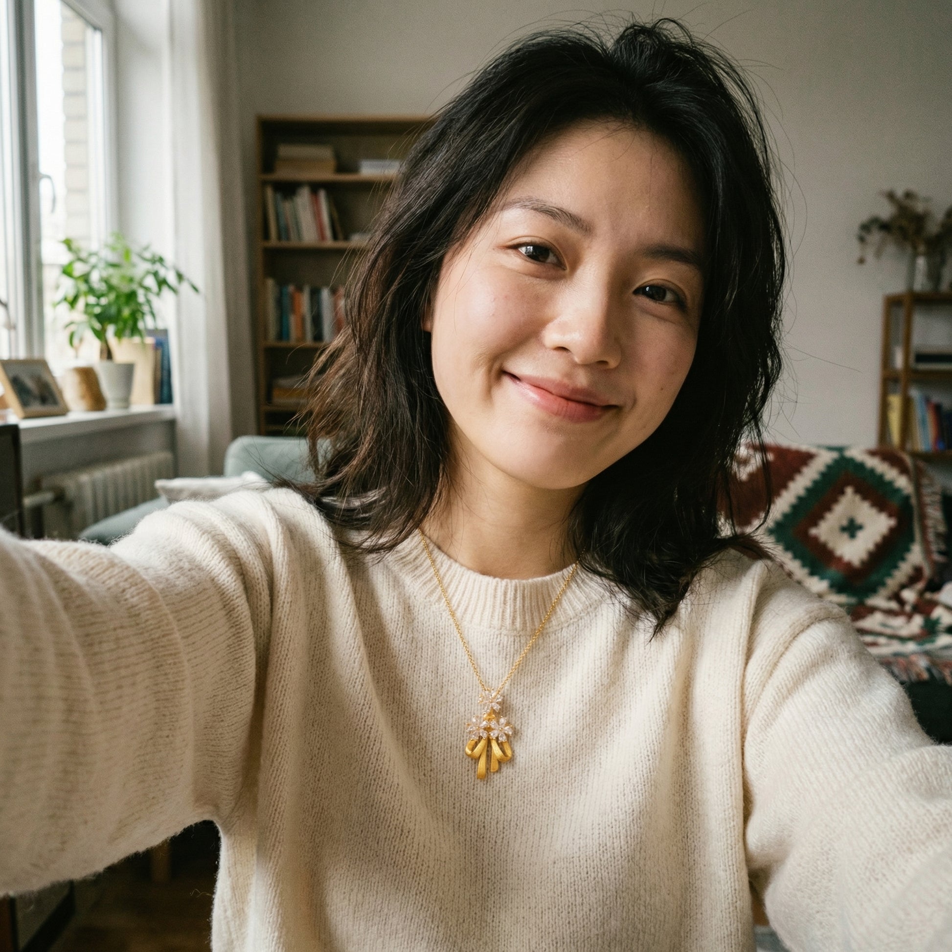 Sparkling floral cz pendant necklace for women