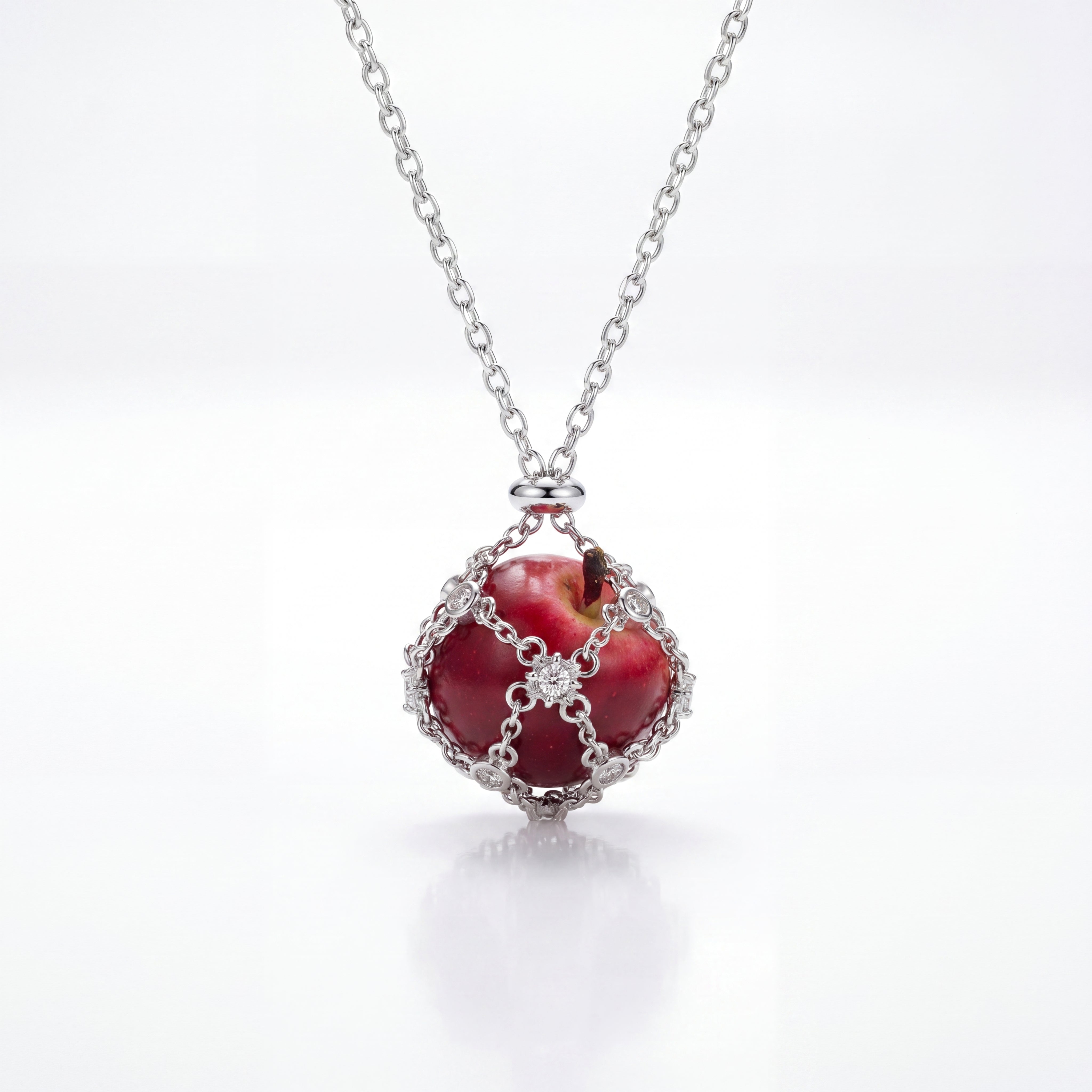 Forbidden Apple | Artisanal Caged Pendant Necklace