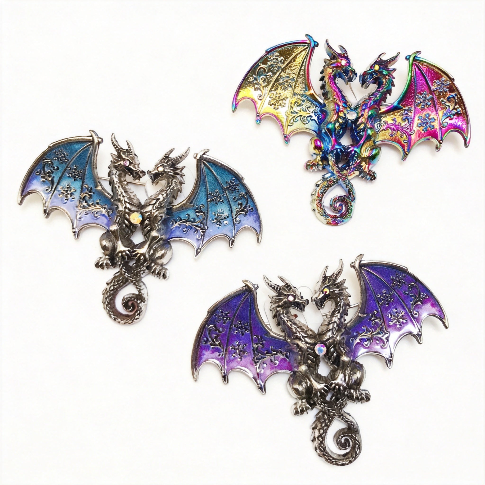 Double-Headed Dragon Brooch
