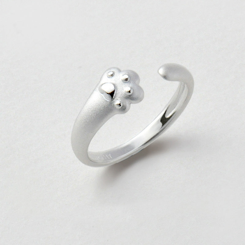 Minimalist Cat Paw Open Ring
