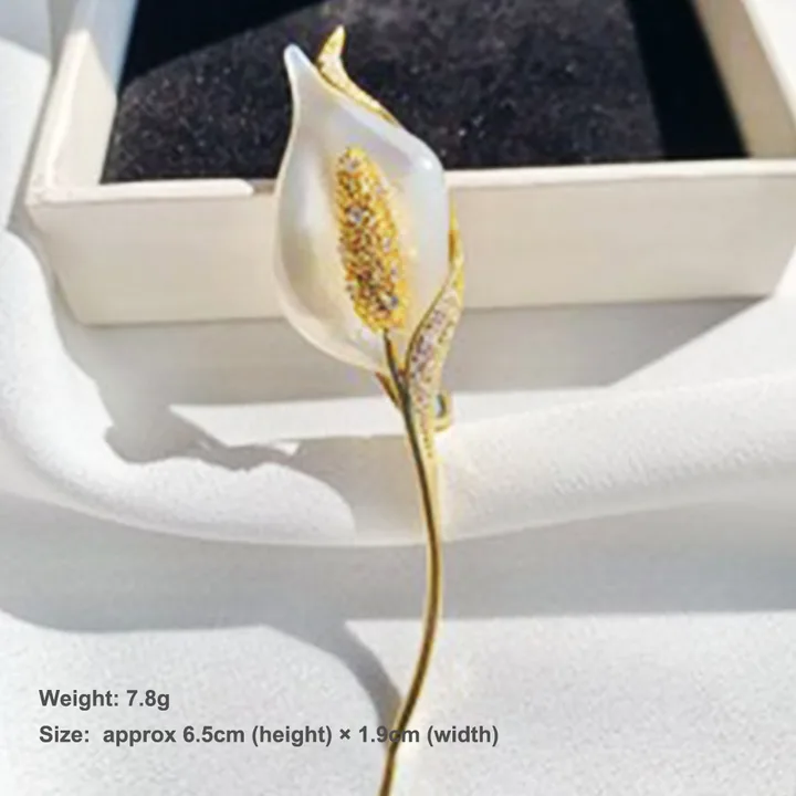 French Vintage Calla Lily Brooch (Bossenhome Series)
