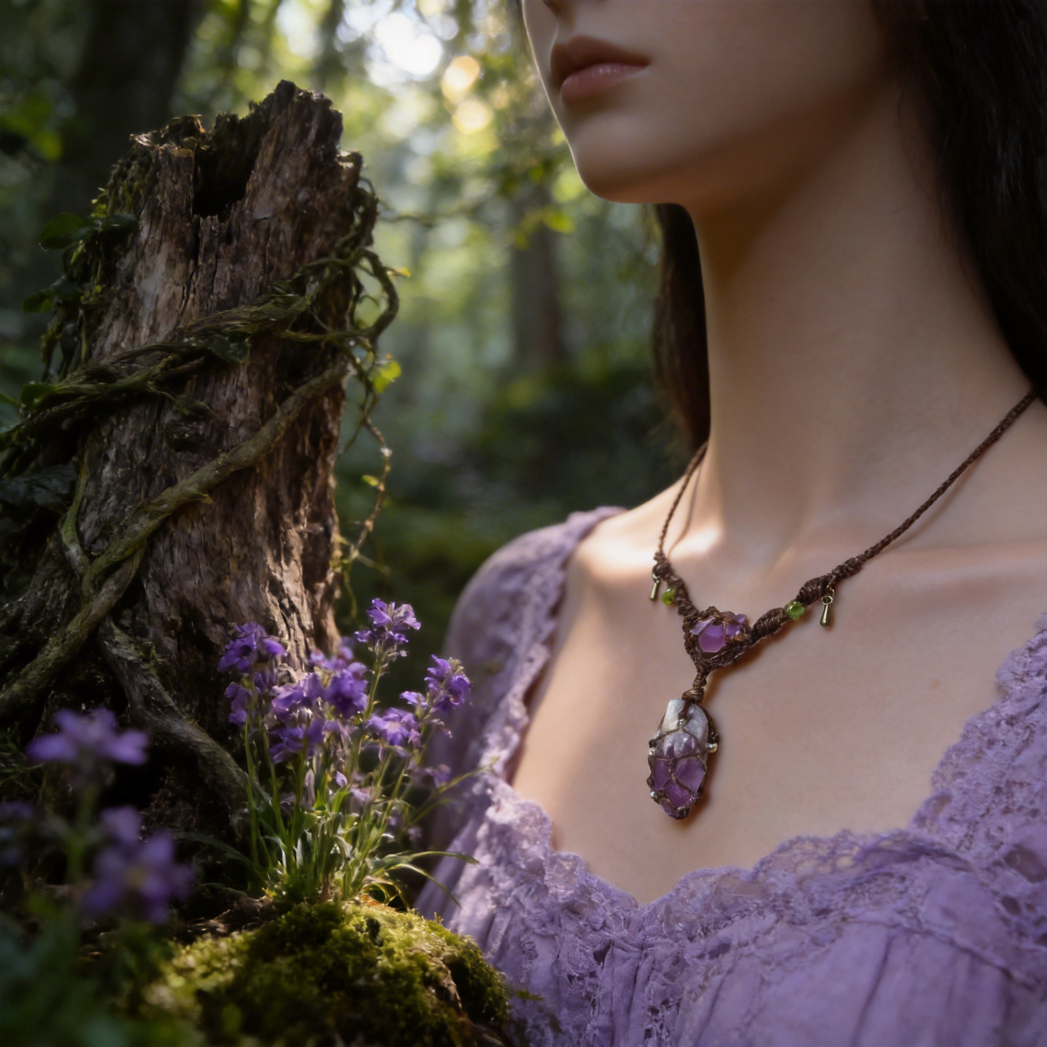 Purple Snow Mountain Necklace